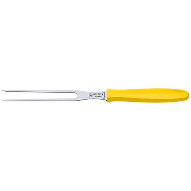 Aufschnittgabel, K'stoffgriff, gelb 24 cm