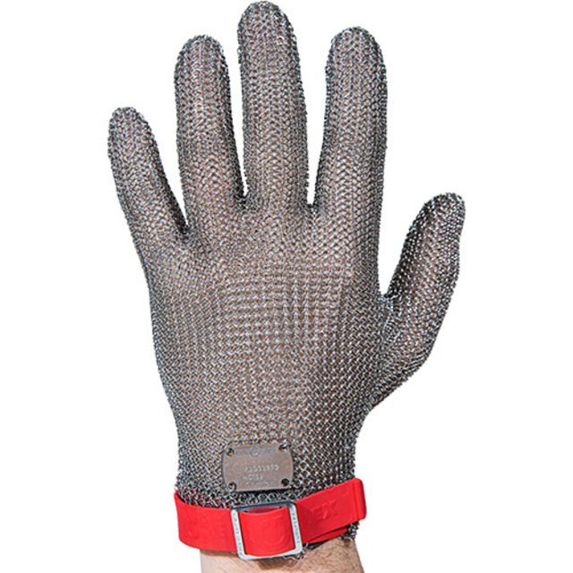 Stichschutzhandschuh Comfort rechts, M, rot, ohne Stulpe