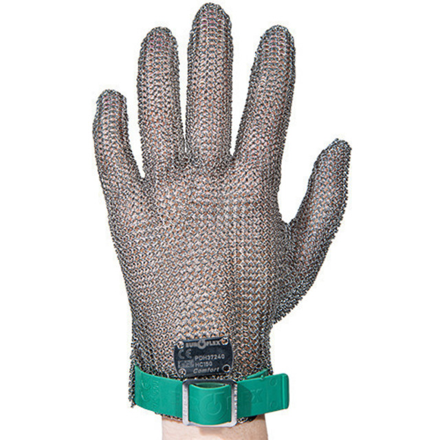 Stichschutzhandschuh Comfort links, Grösse XS, grün, ohne Stulpe