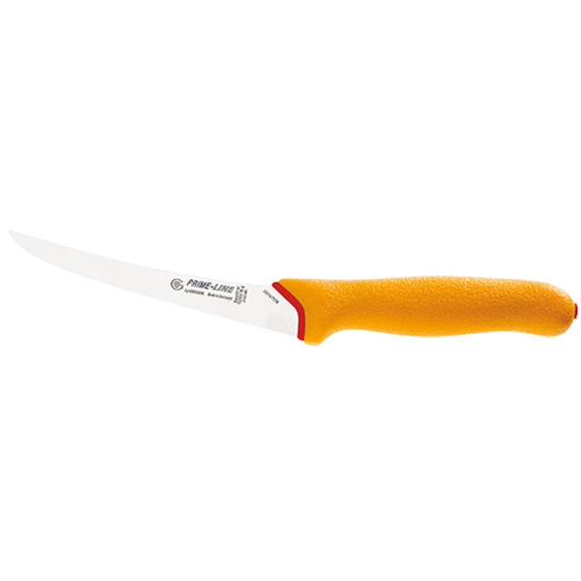 Couteau à désosser PrimeLine, jaune 15 cm, flexible, relevée