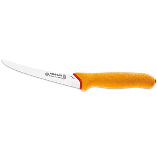 Couteau à désosser PrimeLine, jaune 15 cm, flexible, relevée