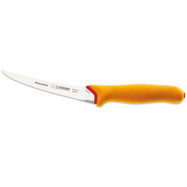 Couteau à désosser PrimeLine, jaune 15 cm, dur