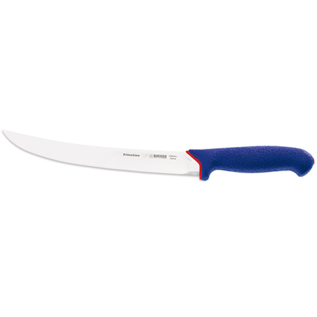 Couteau à découenner PrimeLine, bleu 25 cm, relevée