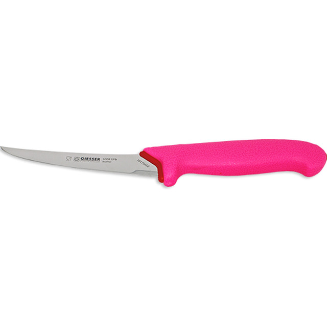 Couteau à désosser PrimeLine, Funky Pink 13 cm, flexible, relevée