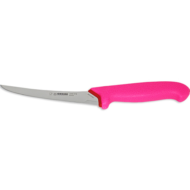 Couteau à désosser PrimeLine, Funky Pink 15 cm, flexible, relevée