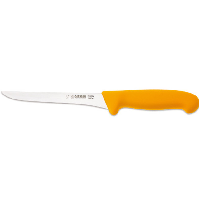 Couteau à désosser, jaune 16 cm, lame étroite