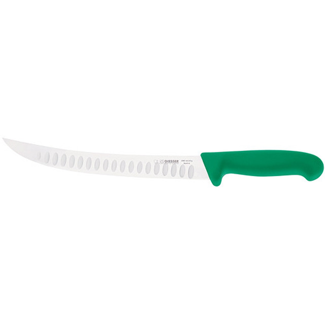 Abschwartmesser, Kunststoffgriff grün 25 cm, gebogen, Kullen