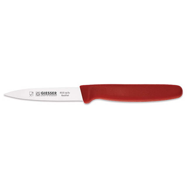 Gemüsemesser, rot 8 cm, mit Spitz