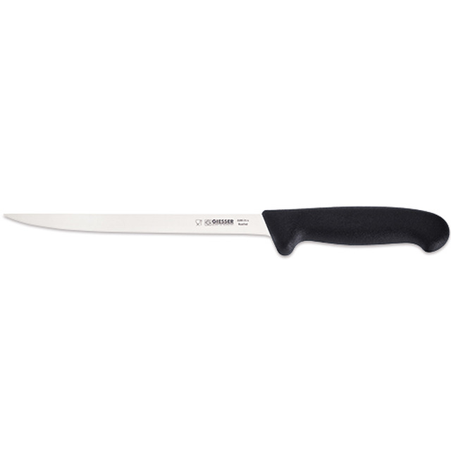 Fischfiletiermesser, schwarz 21 cm, schmal, leicht flexibel