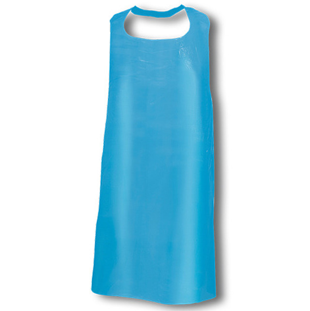 Tablier jetable, 50 pcs. 130 x 76 cm, 35 my, bleu