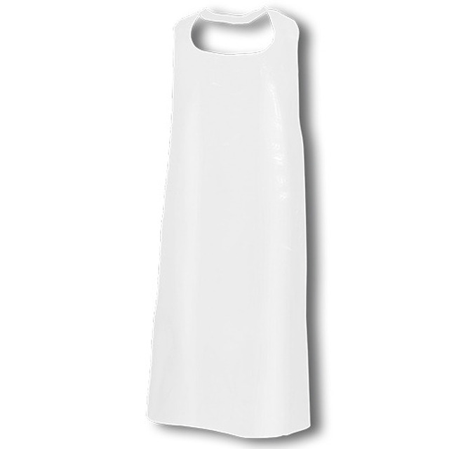Tablier jetable, 50 pcs. 130 x 76 cm, 35 my, blanc