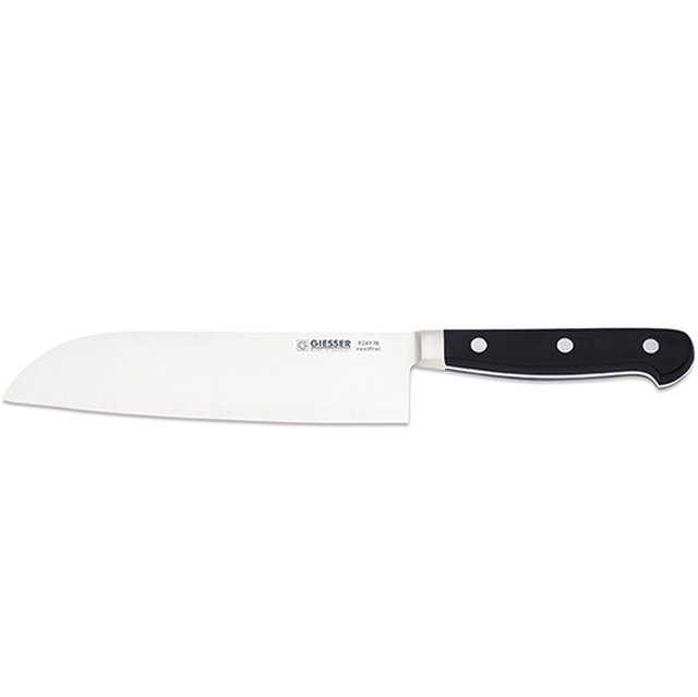 Couteau de chef Santoku manche en POM 18 cm, lame forgée