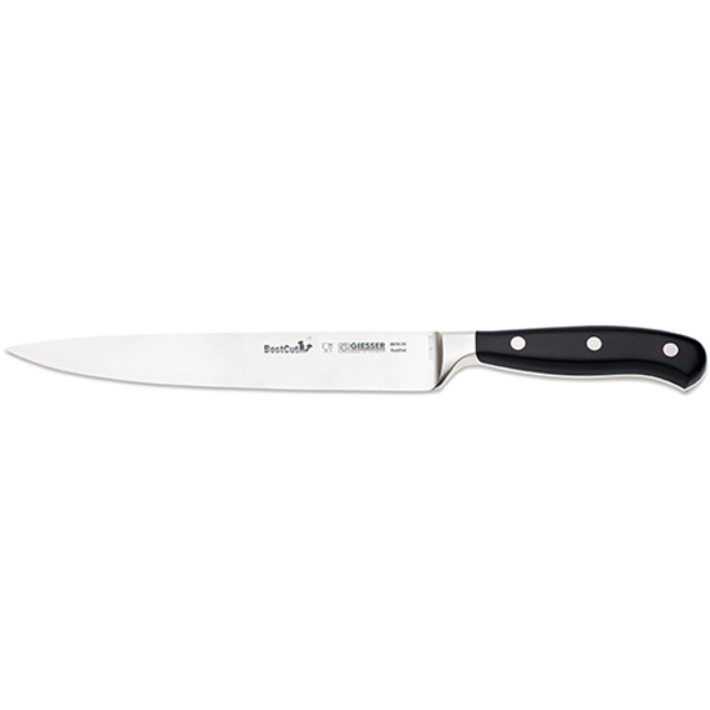 Couteau de chef de cuisine, BestCut 20 cm, etroit, noir