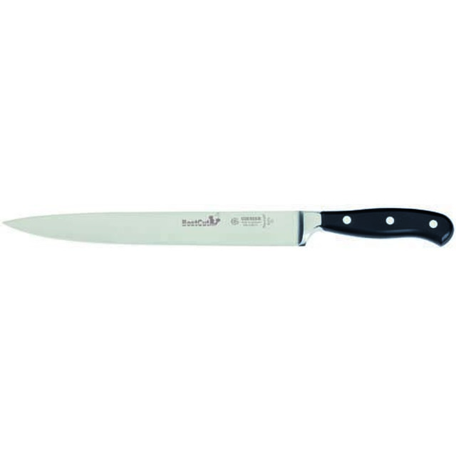 Couteau de chef de cuisine, BestCut 25cm, etroit, noir