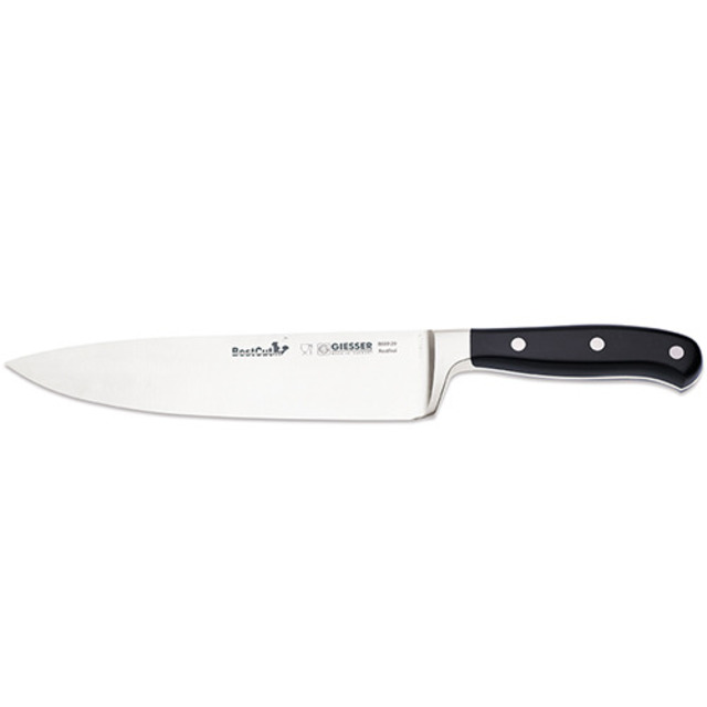 Couteau de chef de cuisine, BestCut 20 cm, large, noir