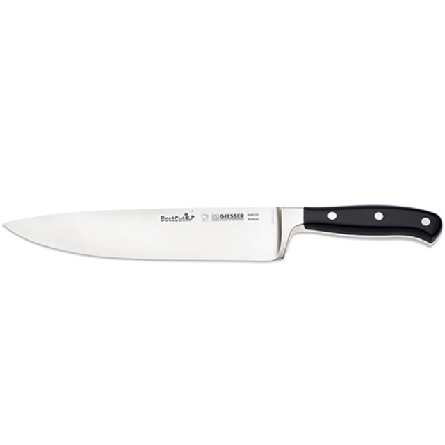 Couteau de chef de cuisine, BestCut 23 cm, large, noir
