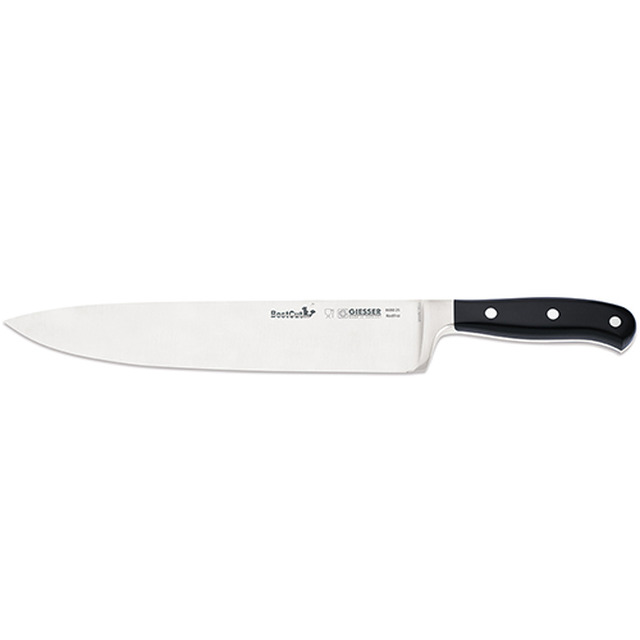 Couteau de chef de cuisine, BestCut 25 cm, large, noir