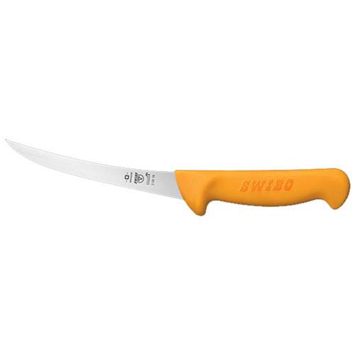 Couteau à désosser, manche en plastique 16 cm, lame demi-flex, relevée