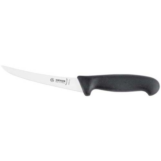 Couteau à désosser, noir 15 cm, lame dure, relevée