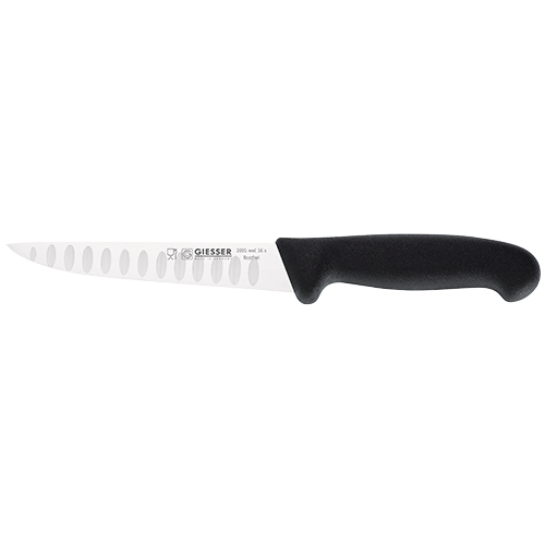 Couteau à désosser, noir 16 cm, alvéole