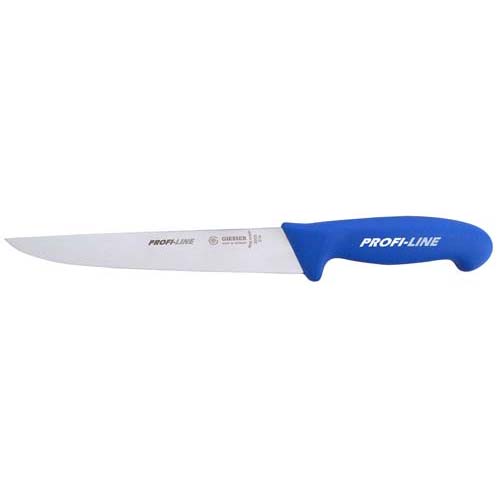 Couteau à dépecer, manche en plastique 30 cm, bleu